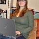 Petersen, above, says she and her computer may never recover from the terrible oversight.